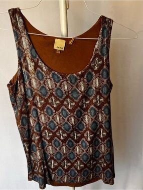 ECRU Sequin Tank Top- XS